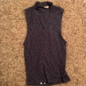 Garage blue high-neck tank top